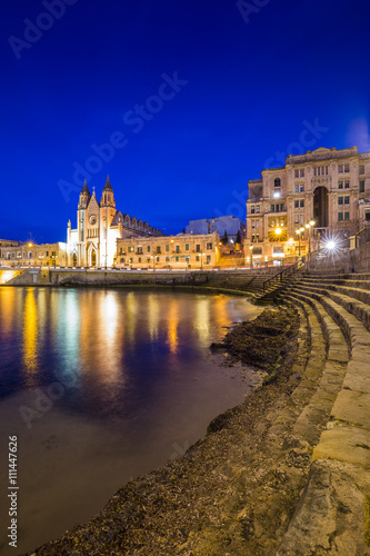 Malta - Balluta bay at blue hour