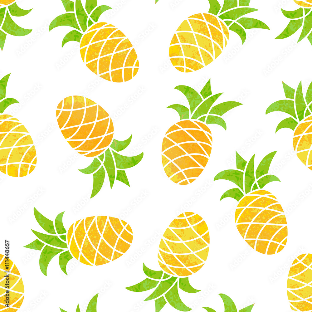 Seamless background with pineapple. Seamless background with pineapple.