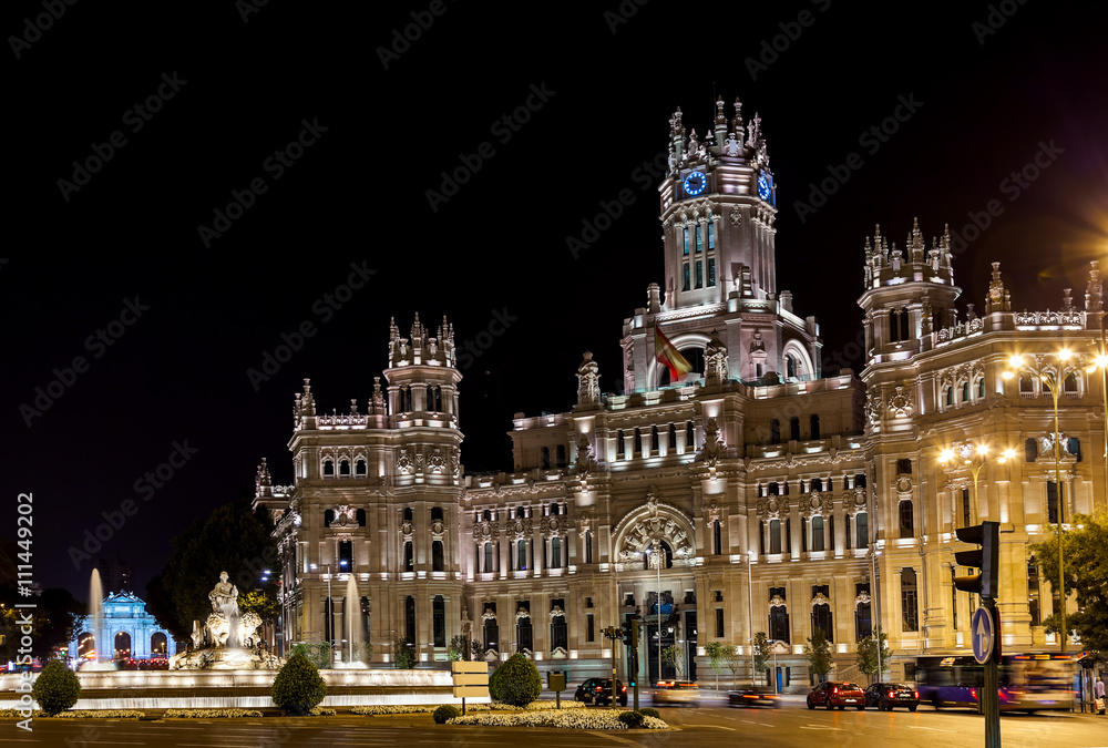 Madrid Spain at night
