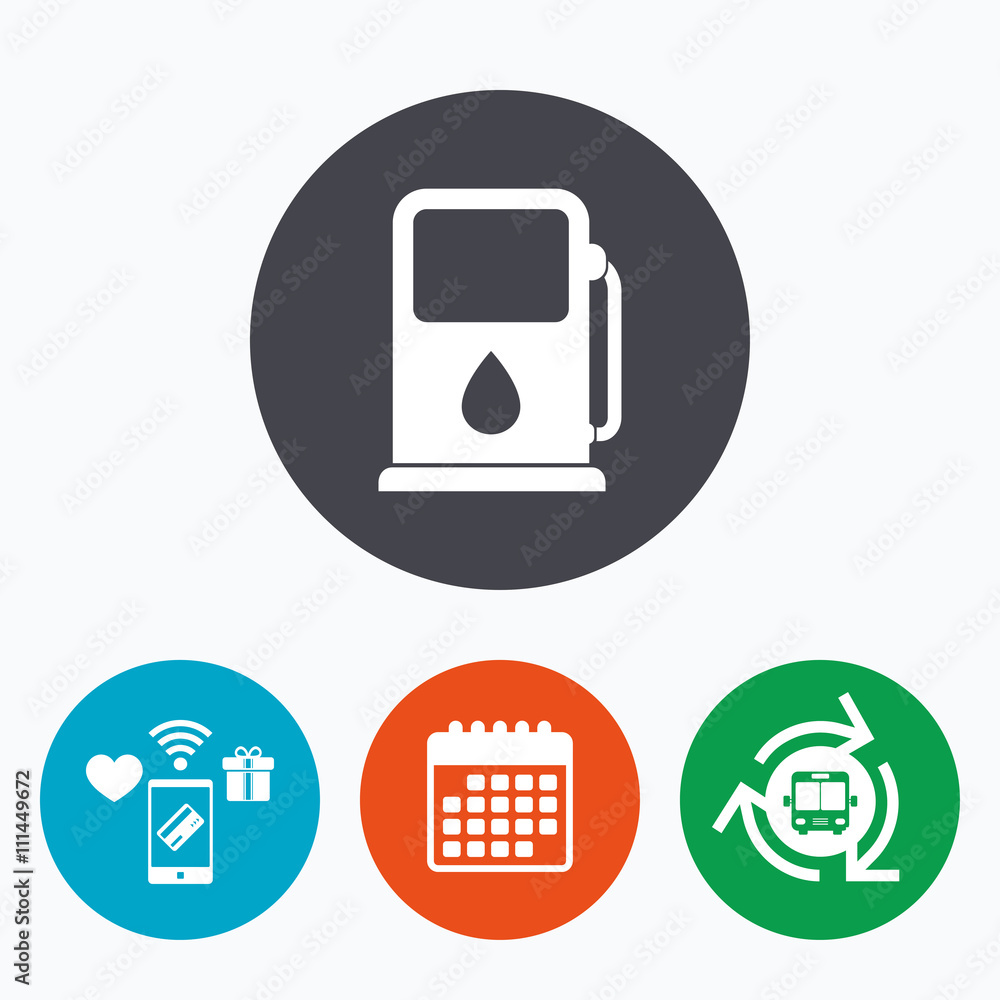 Petrol or Gas station icon. Car fuel sign. Petrol or Gas station icon. Car fuel sign.