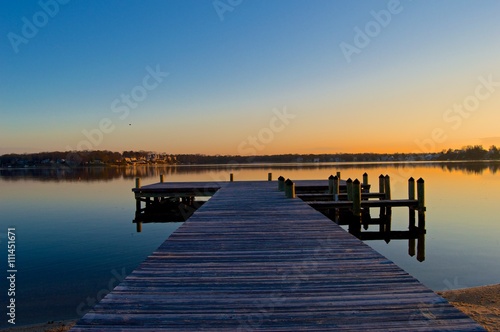 Sunrise at the Dock on the River