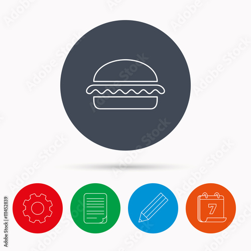 Free Download Vegetarian burger icon. Fast food sign. - GFXLoad