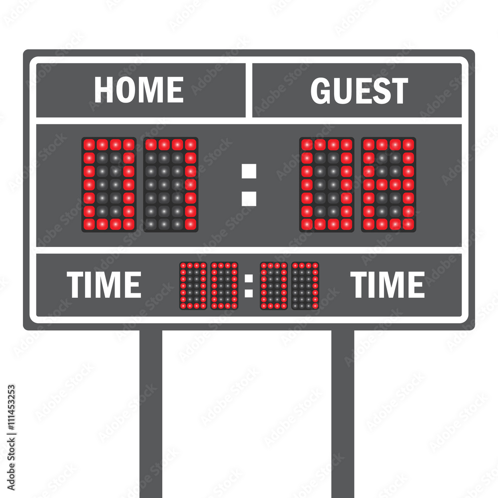 American football vector scoreboard Stock Vector | Adobe Stock