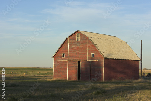 An Old Red Barn in North Dakota