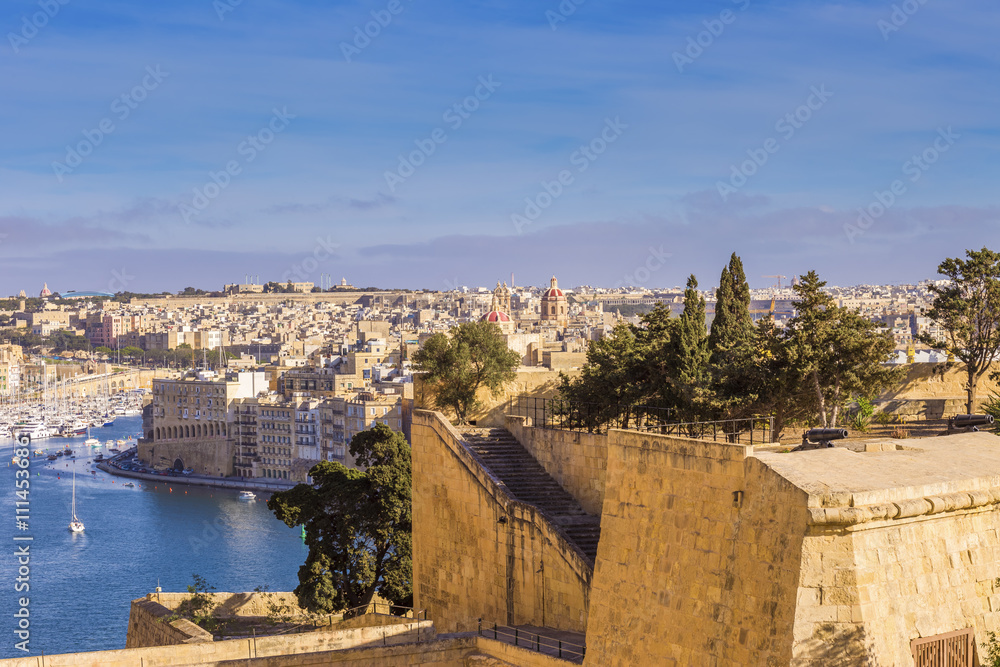 View from Valletta on a sunny summer day - Malta