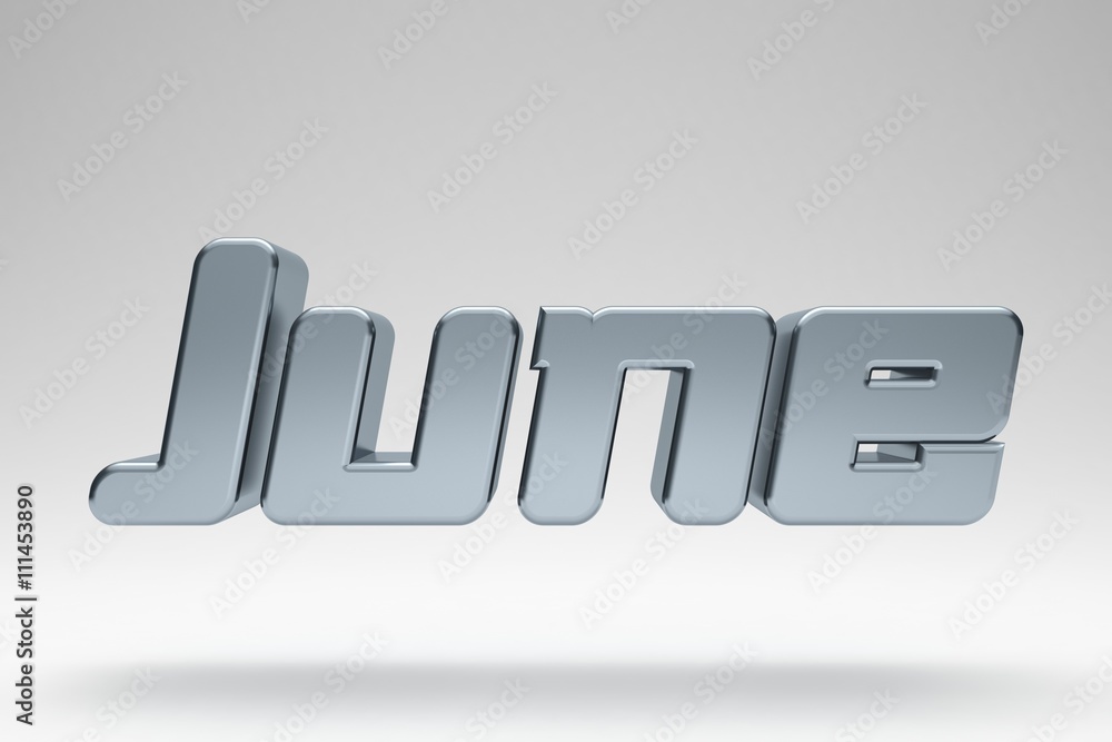June metallic text calendar header Stock Illustration | Adobe Stock