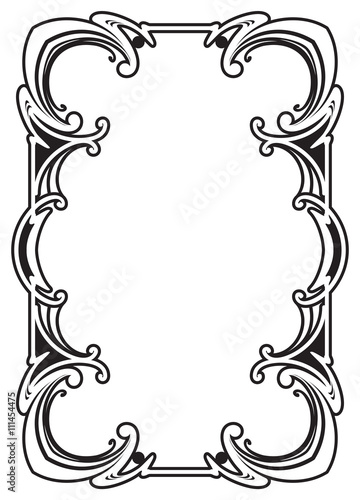 Border frame molding line deco vector label