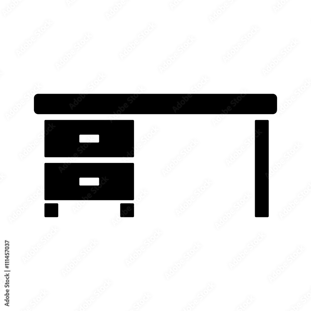 desk table desktop workplace icon on white background desk table desktop workplace icon on white background