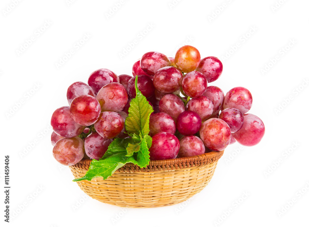 red grapes isolated on white background red grapes isolated on white background