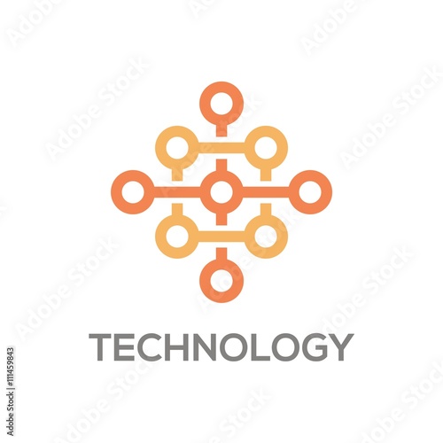 Logo abstract connection vector