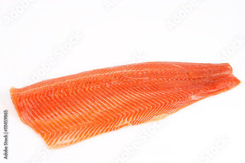 fresh Salmon fillet isolated on white background