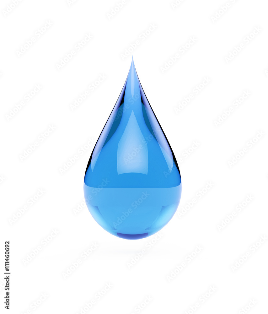 Water drop on a white background Water drop on a white background