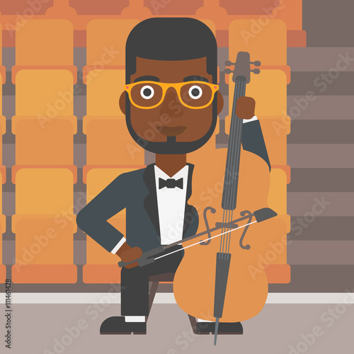 Man playing cello.