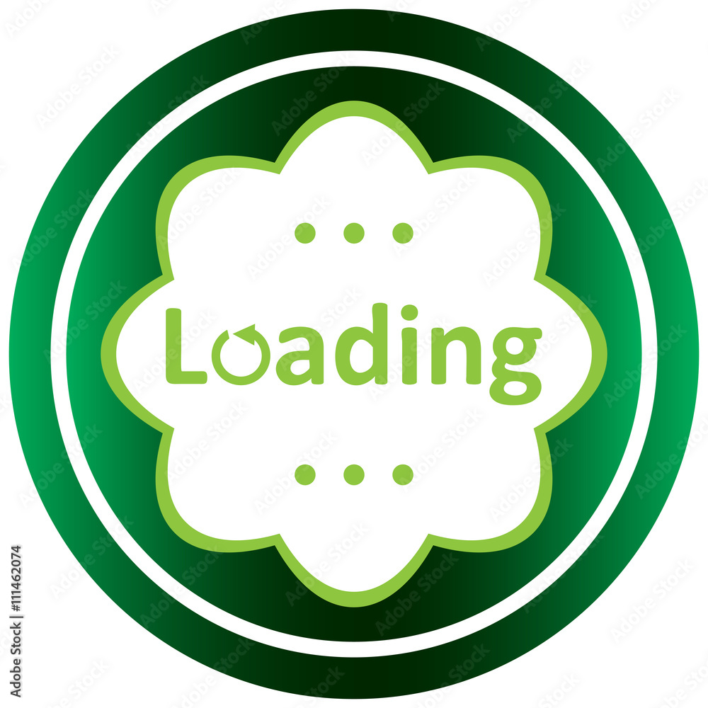 Green icon loading with point Green icon loading with point