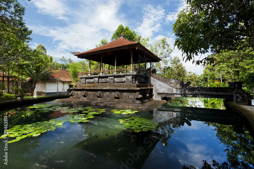 Architecture at the Holy Spring Water Temple at Tampaksiring on the island of Bali, Indonesia 