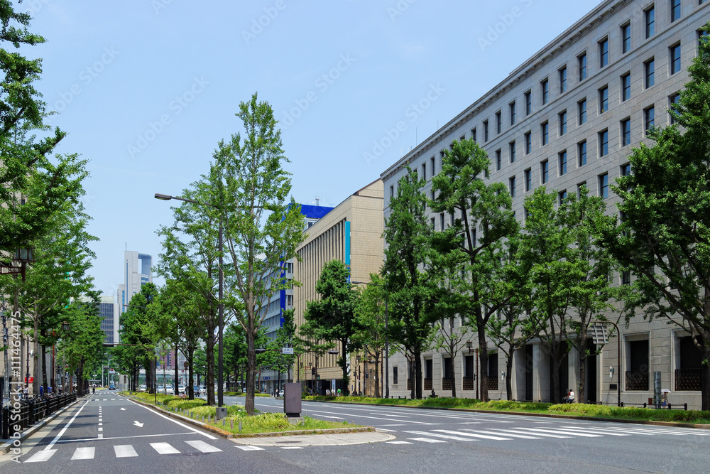 大阪 休日の御堂筋 大阪 休日の御堂筋