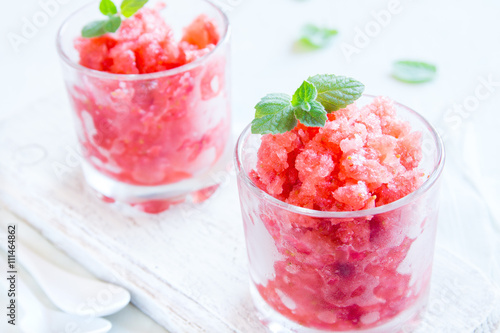 Strawberry granita