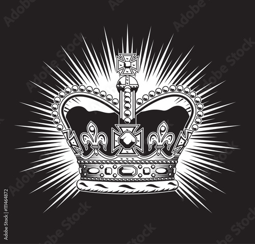 Stylized illustration of the imperial state crown. photo