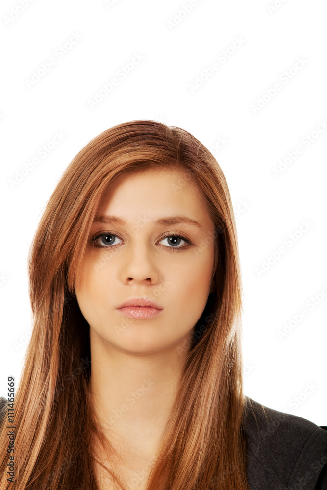 Sad or worried teenage pretty woman Sad or worried teenage pretty woman