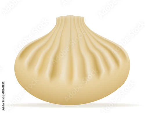 dumplings khinkali of dough with a filling vector illustration