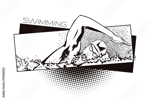 Summer kinds of sports. Swimming