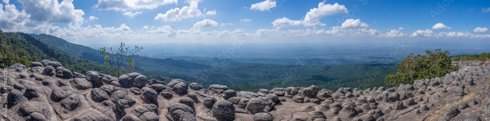 Panorama View of Lan Hin Pum Viewpoint in Phu Hin Rong Kla National Park, Phitsanulok, Thailand Panorama View of Lan Hin Pum Viewpoint in Phu Hin Rong Kla National Park, Phitsanulok, Thailand