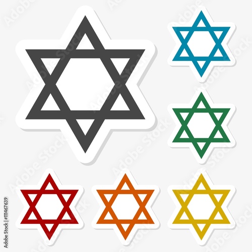 Star of David sticker set 