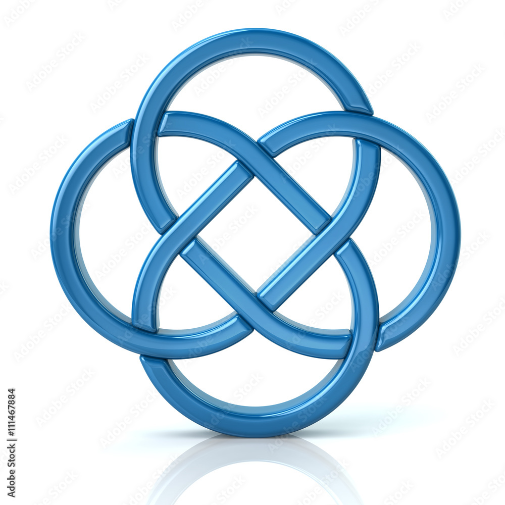 3d illustration of endless celtic knot isolated on white background 3d illustration of endless celtic knot isolated on white background