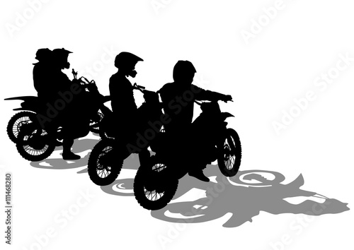 Man on sports bike on white background