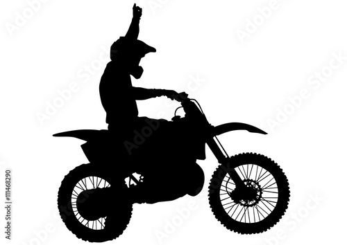 Man on sports bike on white background