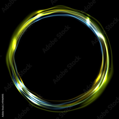 Colorful glossy iridescent ring circle