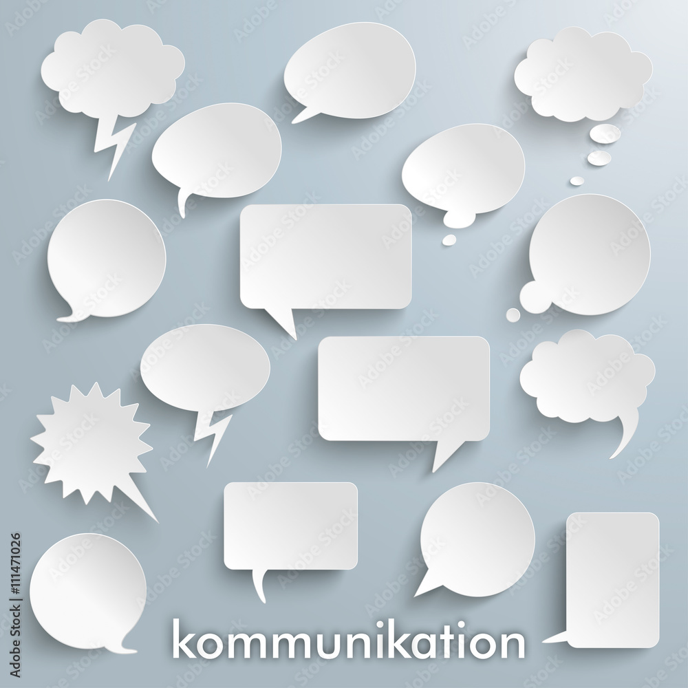 Kommunikation Sprechblasen Set Kommunikation Sprechblasen Set