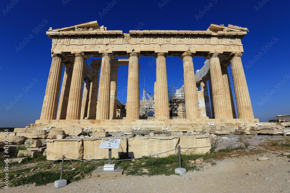 Parthenon temple on the Acropolis of Athens,Greece