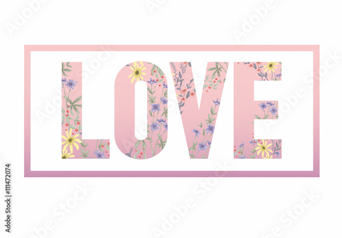 Cute floral background. Printable wall art with flowers. Vector