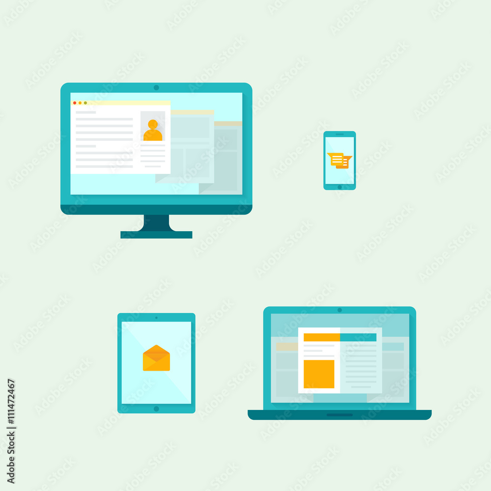 Computer, Mobile phone, Tablet, Laptop Icons Computer, Mobile phone, Tablet, Laptop Icons