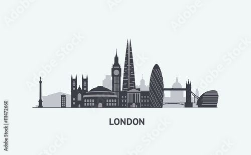 London skyline silhouette
