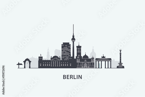 Berlin skyline silhouette