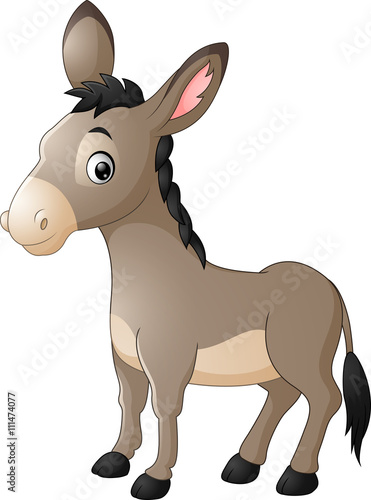 Cartoon happy donkey