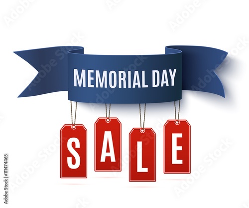 Big Memorial Day sale background template.