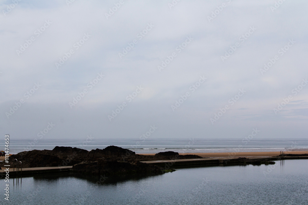 View over the beach at Bude in Cornwall