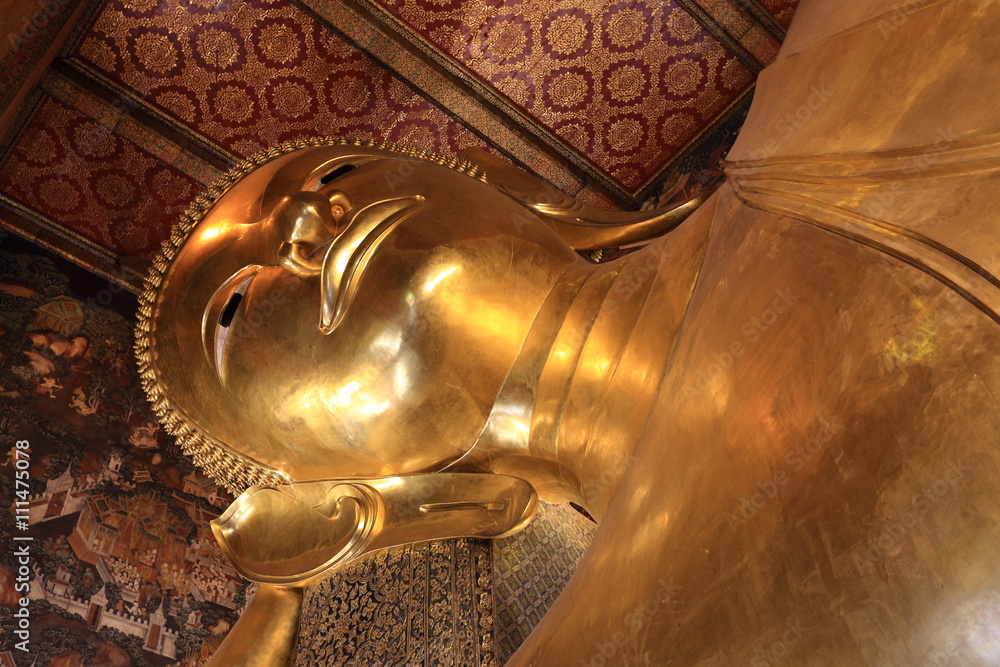 The Reclining Buddha at Wat Pho in Bangkok,Thailand. 