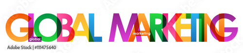 GLOBAL MARKETING Colourful Vector Letters Icon