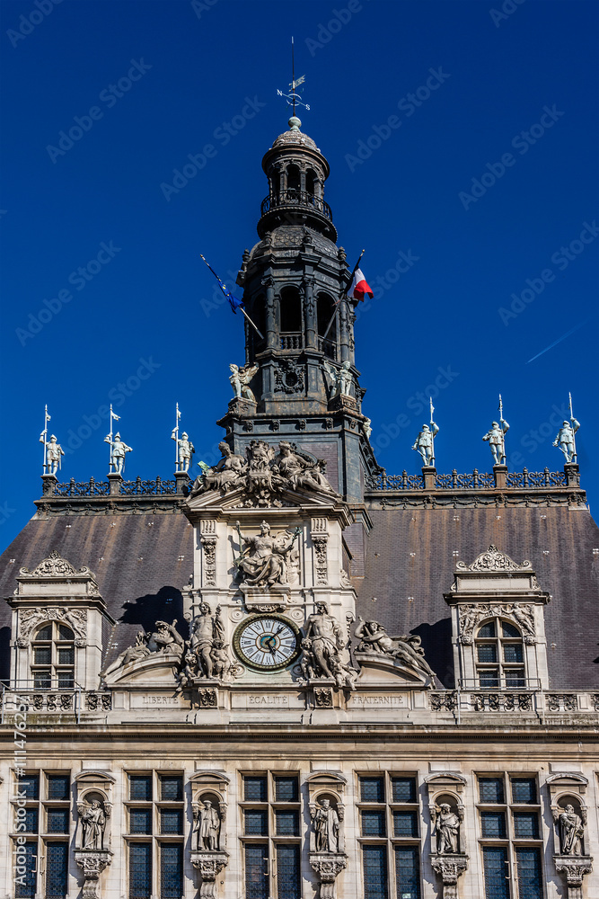 Hotel-de-Ville (City Hall). Paris, France.