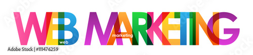 WEB MARKETING Colourful Vector Letters Icon