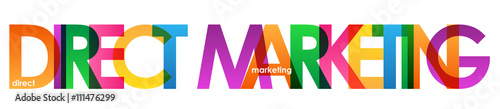 DIRECT MARKETING Colourful Vector Letters Icon