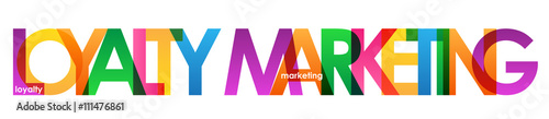 LOYALTY MARKETING Colourful Vector Letters Icon
