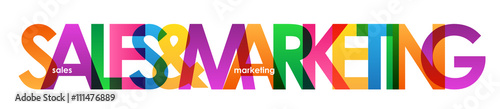 SALES & MARKETING Vector Letters Icon