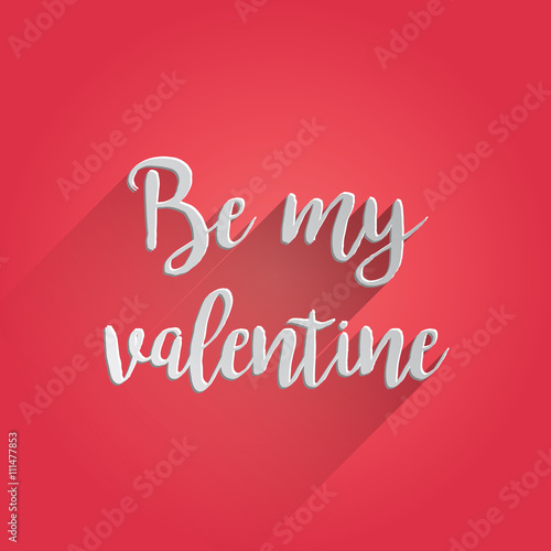 Be My Valentine Lettering Design