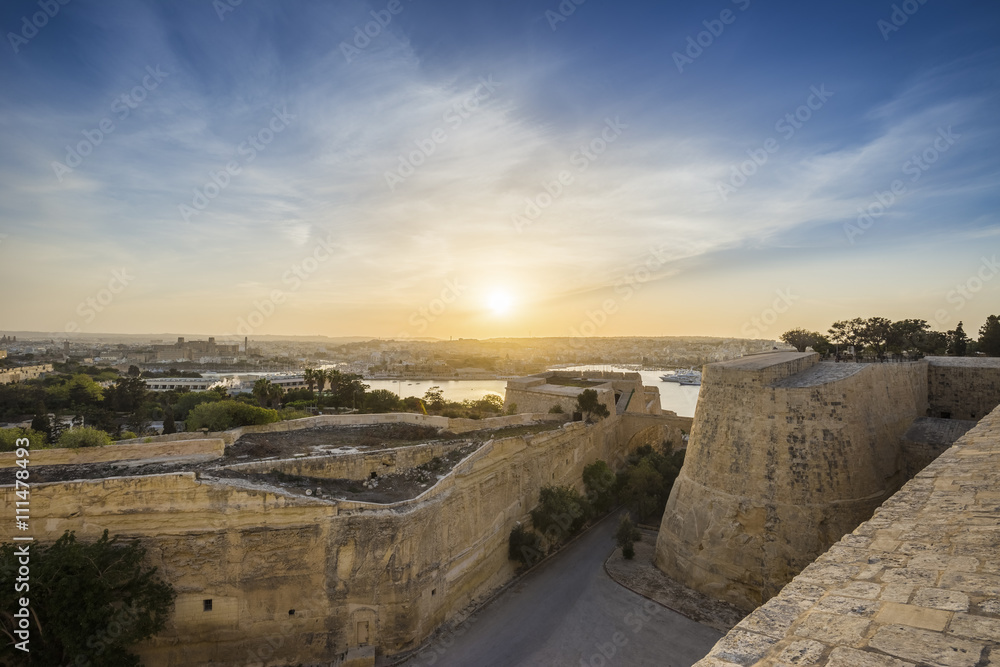 Sunset in Valletta, Malta