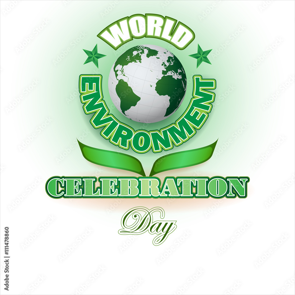Abstract, design, background for World environment day, event celebration